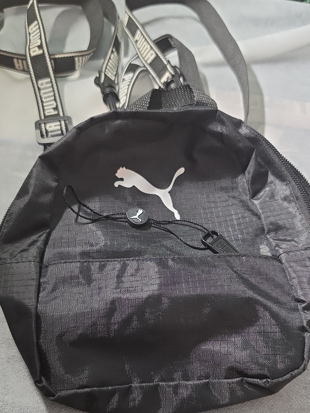 Puma Black Mini Crossbody Belt Bag with White Logo